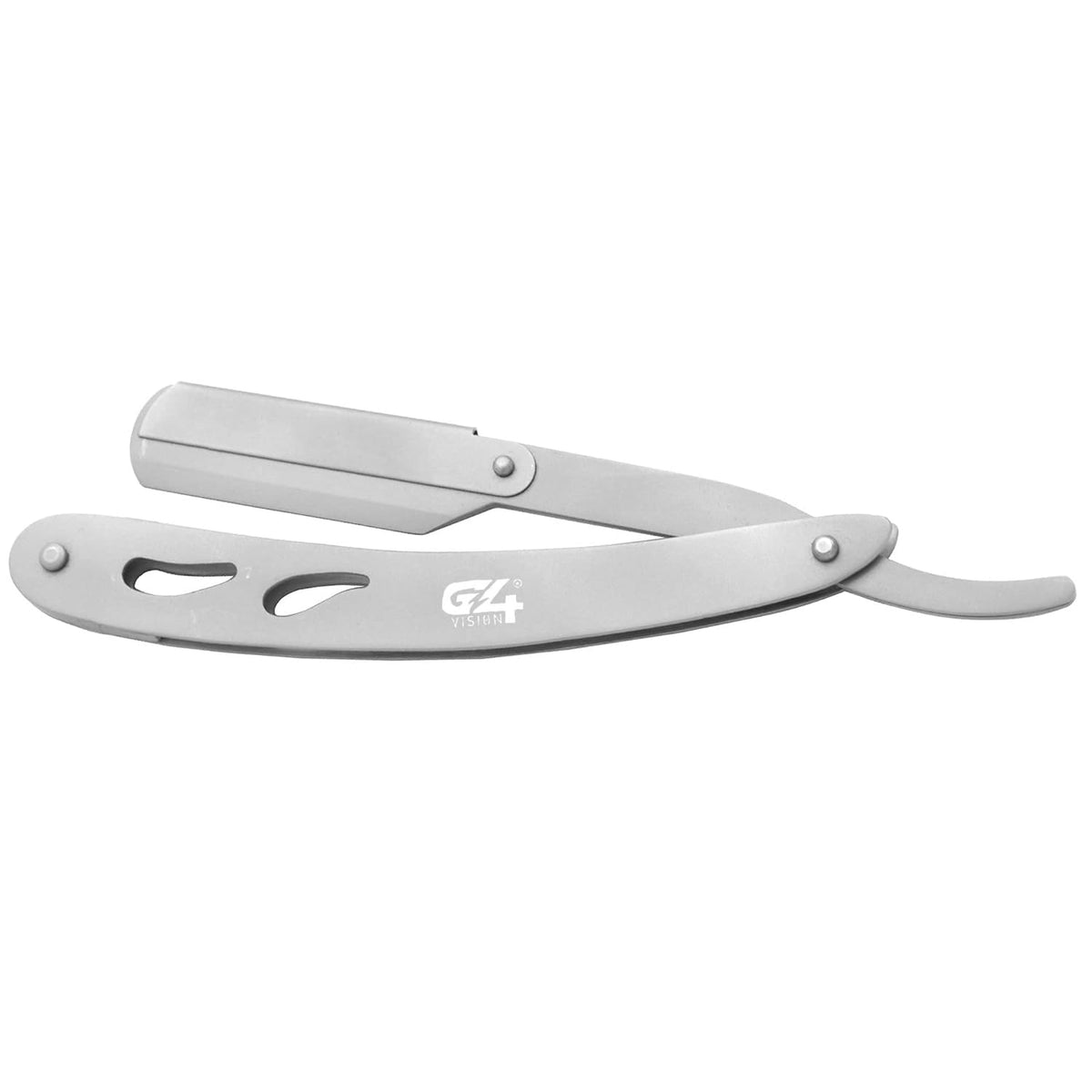 G4 Stainless Steel Straight Edge Barber Shaving Razor Blade for Close Shaving Men Replaceable Blades (Silver)