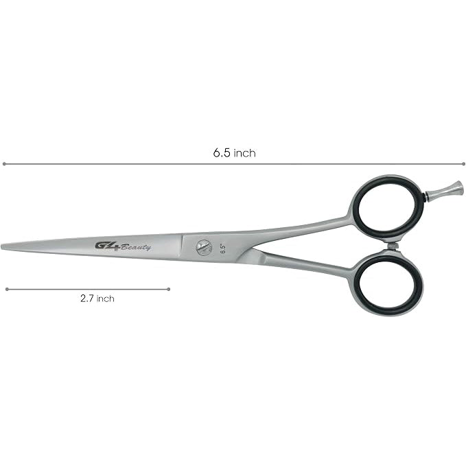 G4 Barber Hair Cutting Scissors Shears High Carbon Razor Sharp Mustache Haircut Hairdresser (6.5 inch)