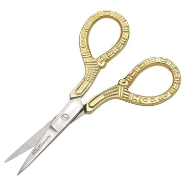 G4 Vision Cuticle Scissors Eye Brow Scissor Manicure Pedicure Grooming Nail Trimming Gold (3.5 inch)