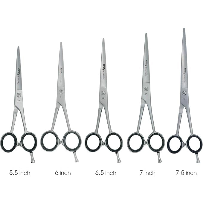 G4 Barber Hair Cutting Scissors Shears High Carbon Razor Sharp Mustache Haircut Hairdresser (6.5 inch)
